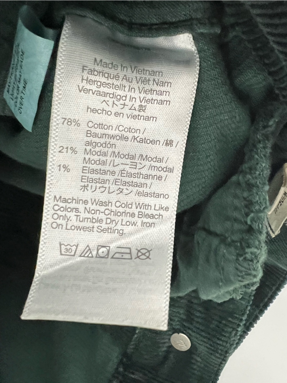 Madewell the Emmett Dark Green Corduroy Wide Leg Pants - Picture 9 of 14